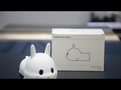 실리콘 사랑스러운 7 색상 LED 어린이 동물 밤 빛 만화 아기 유치원 램프 토끼 토끼